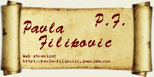 Pavla Filipović vizit kartica